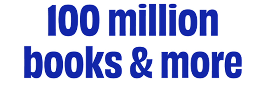Text: 100 million books & more 
