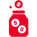 jar with coins icon 