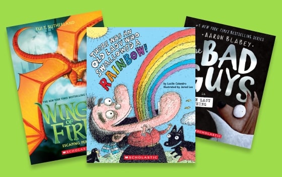 An assortment of K through 5th grade book titles 