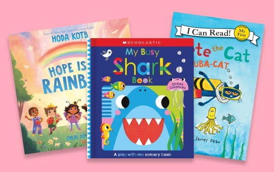 An assortment of preschool book titles 
