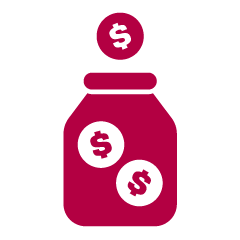 jar with coins icon 