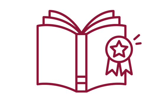 book with star ribbon icon